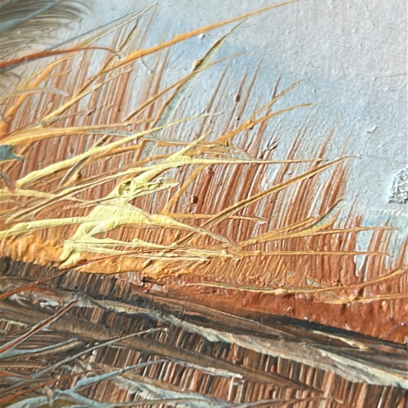 Original oil/acrylic(?) painting ducks in flight - Picture 13 of 13